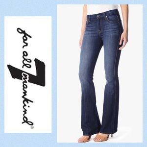 7 For All Mankind A Pocket Flare Dark Jeans